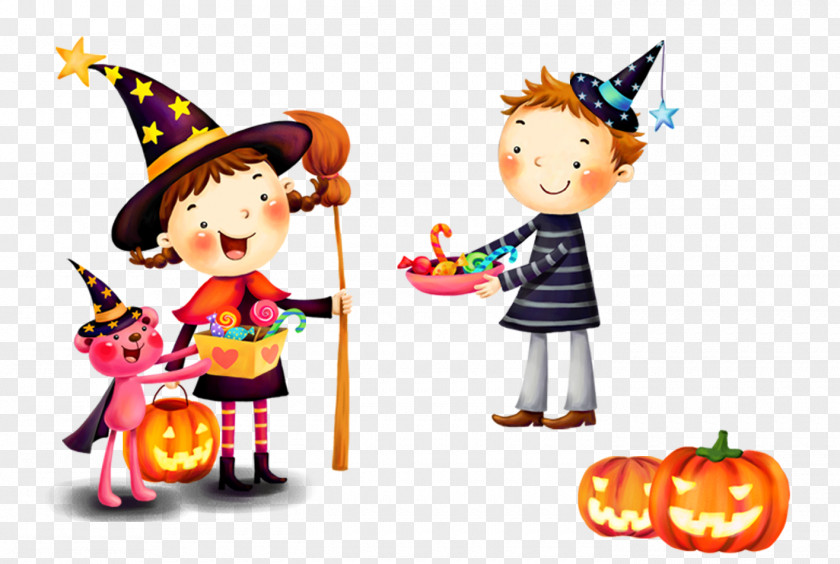 Halloween Character Trick-or-treating Child Party Wallpaper PNG