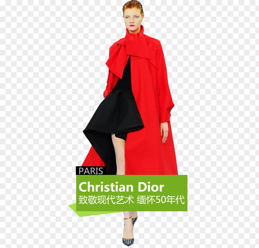 Dior Paris Fashion Week Cape Coat PNG