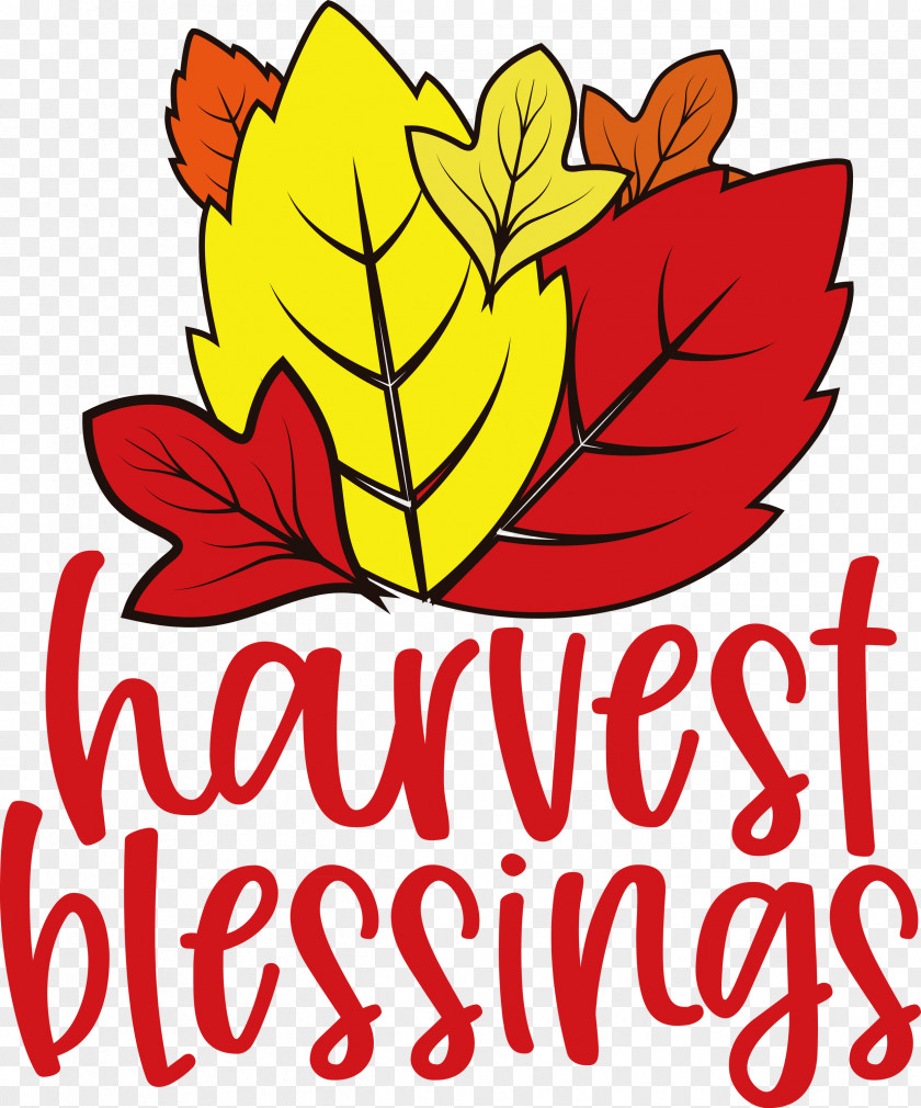 HARVEST BLESSINGS Thanksgiving Autumn PNG