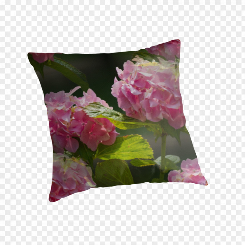 Hydrangea Throw Pillows Cushion Lilac Magenta PNG