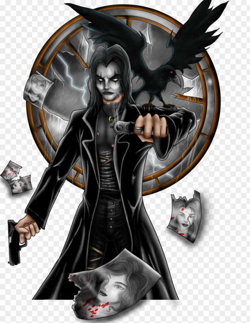 The Crow Eric Draven Digital Art Drawing PNG