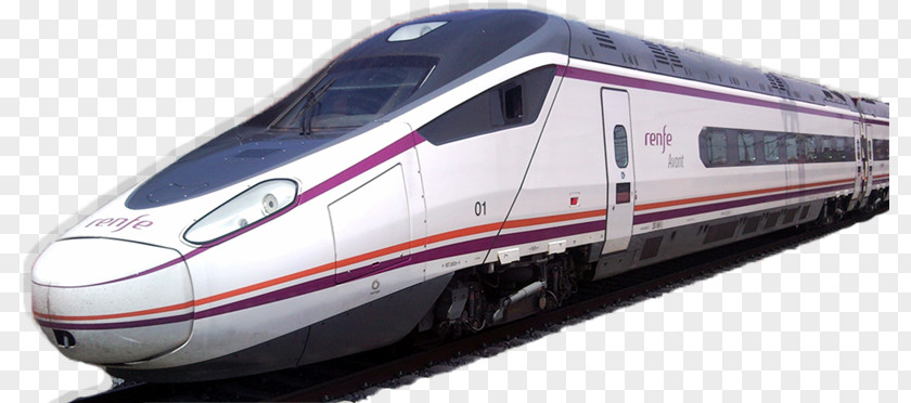 Compresiones De Un Vehiculo Málaga AVE Train Rail Transport Madrid PNG