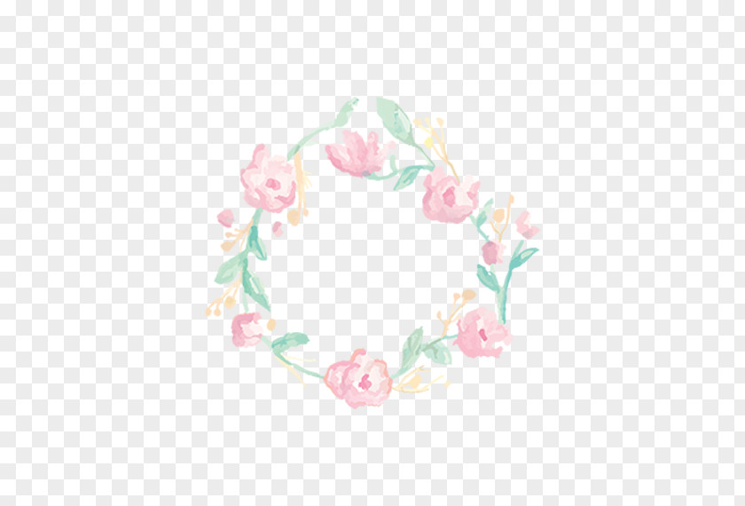 Plant Pink Watercolor Floral Background PNG