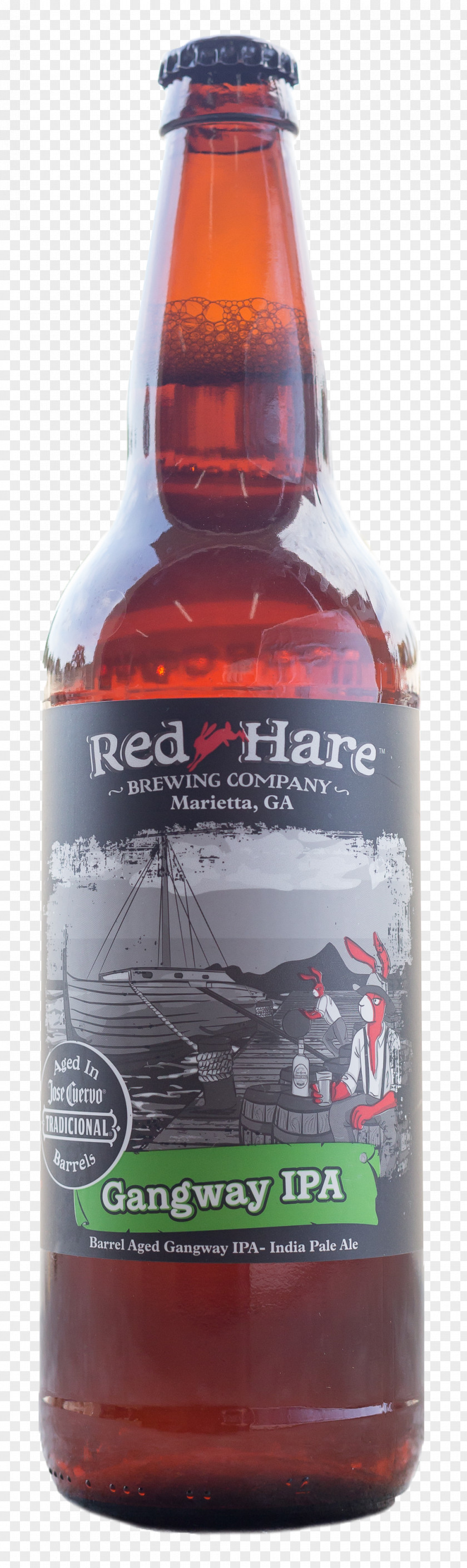 Beer India Pale Ale Red Hare Brewing Company Glass Bottle PNG
