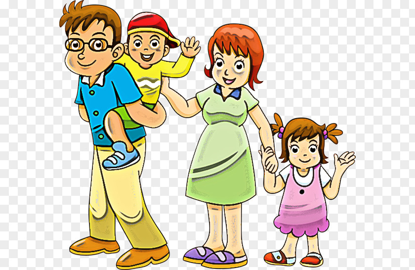 Cartoon People Social Group Child Friendship PNG