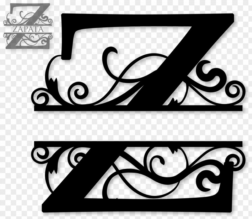 Monogram Letter Alphabet Initial Decal PNG