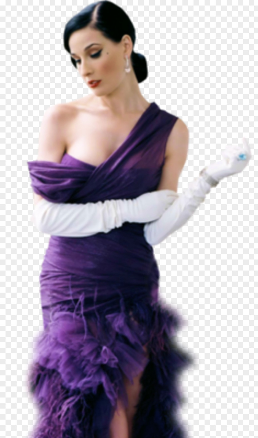 Dress Dita Von Teese Wedding Purple Female PNG