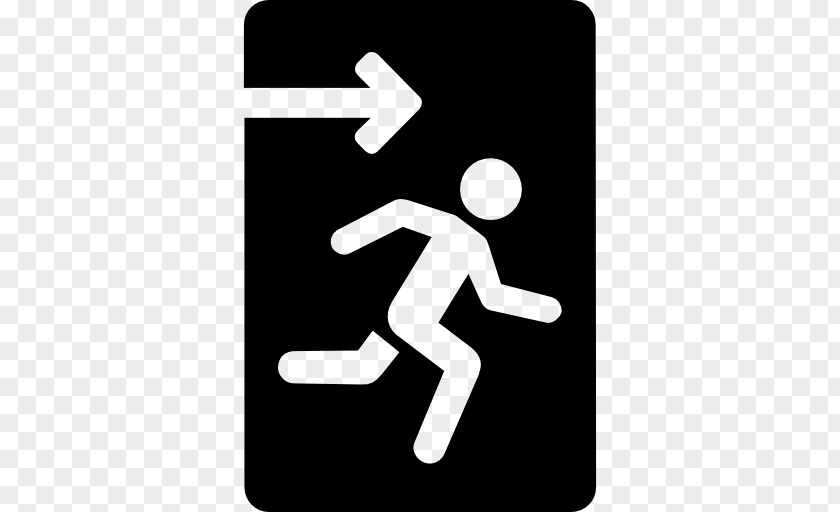 Emergency Exit Sign Icon Design PNG