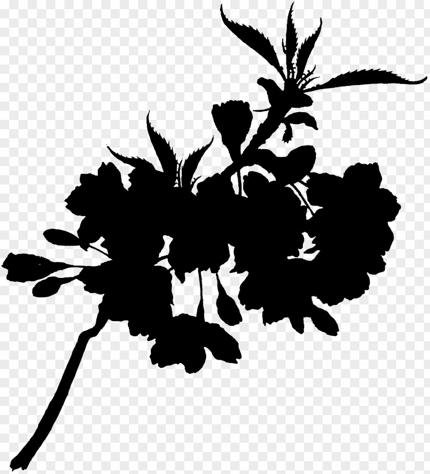 Flower Plant Stem Leaf Clip Art Silhouette PNG