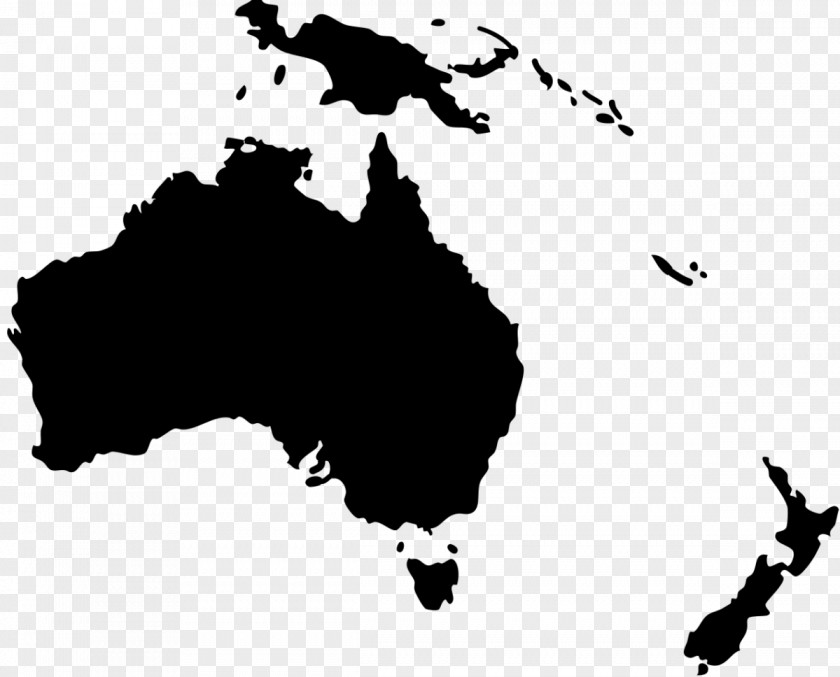 New Zealand Australia Blank Map World PNG