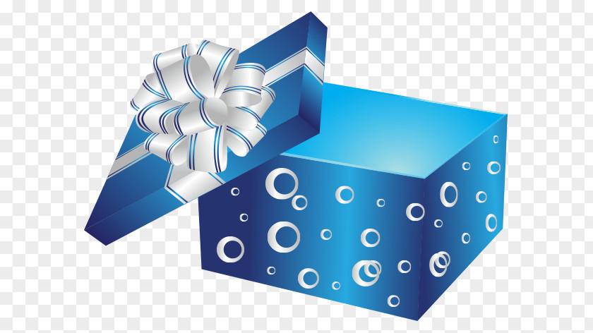 Vector Blue Gift Box Stock Illustration PNG