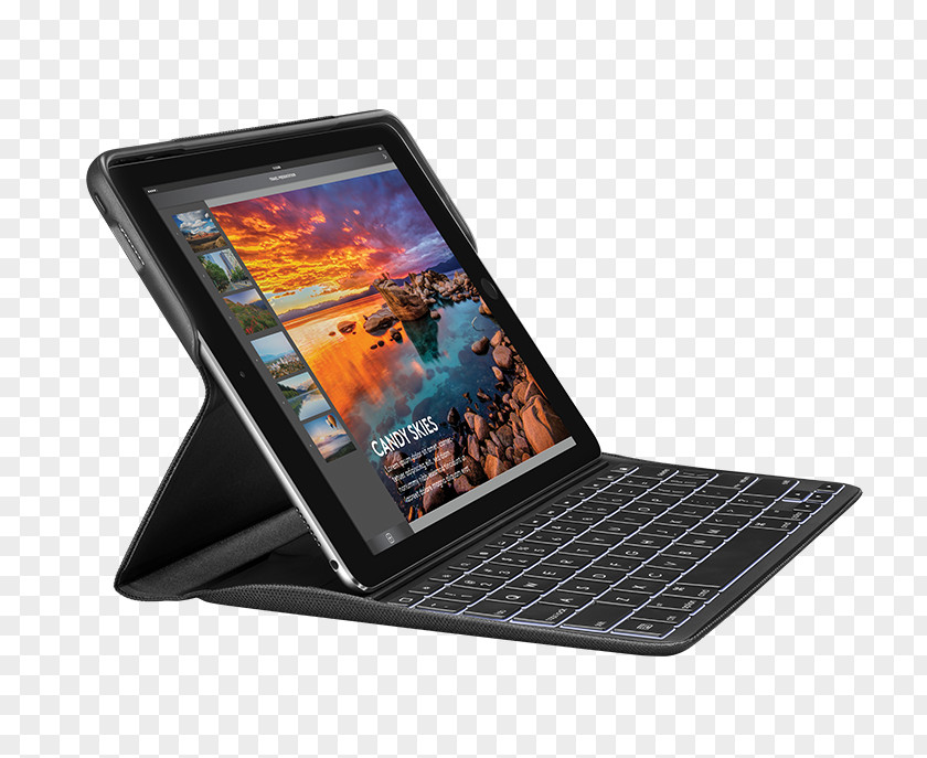 Black IPad Pro (12.9-inch) (2nd Generation)Apple Computer Keyboard Logitech CREATE Wired And Folio Case PNG
