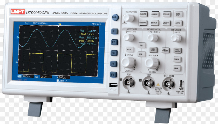 Digital Storage Oscilloscope Waveform Liquid-crystal Display Electronics PNG