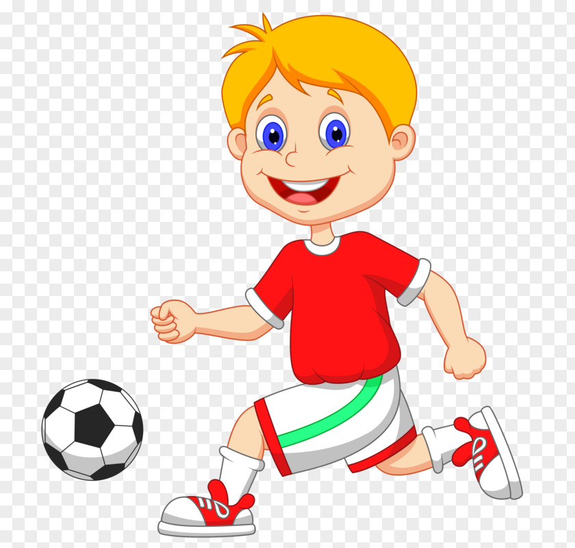 Football Cartoon Clipart Player Vector Graphics Clip Art Child PNG