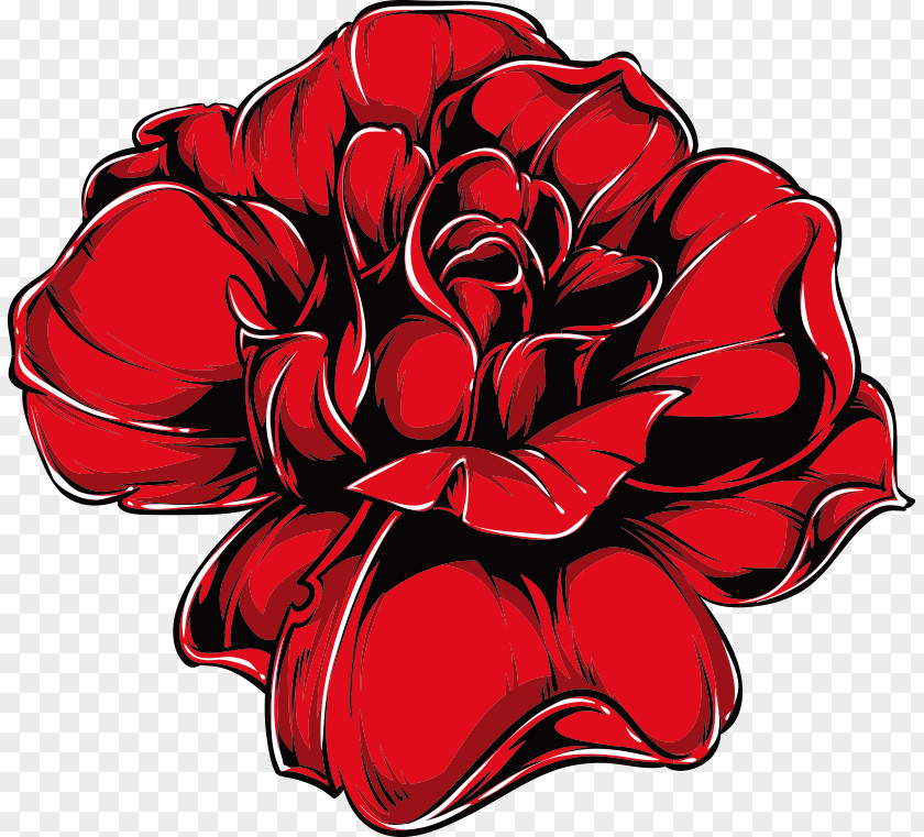Vector Blood Red Roses Printing Rose Tattoo Illustration PNG