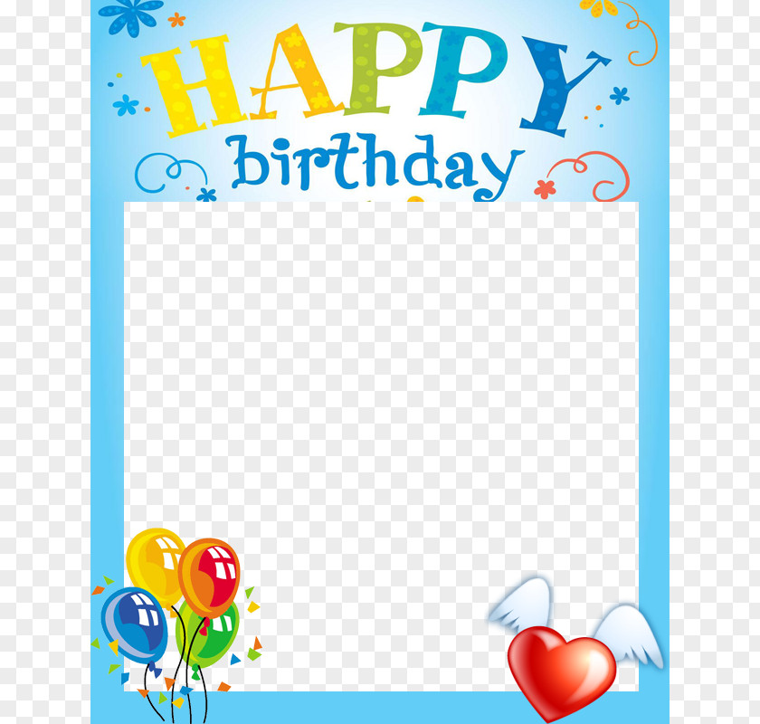 Birthday Frames Cake Happy Card! Picture Frame Clip Art PNG