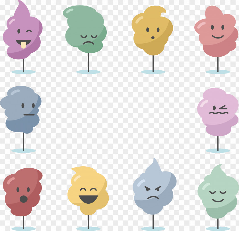 Color Cotton Candy Expression Clip Art PNG