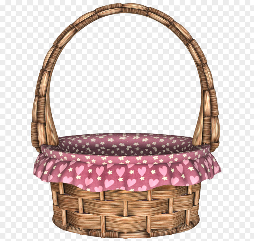Gift Basket Oval Easter Background PNG