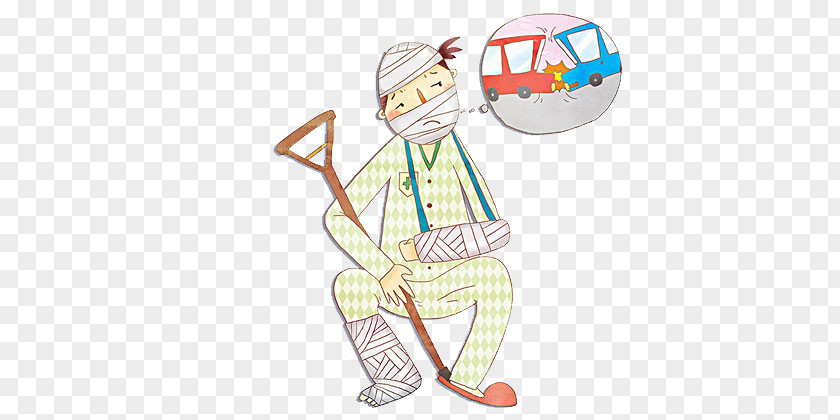 Injured Patients In Traffic Accidents Collision Drawing Illustration PNG