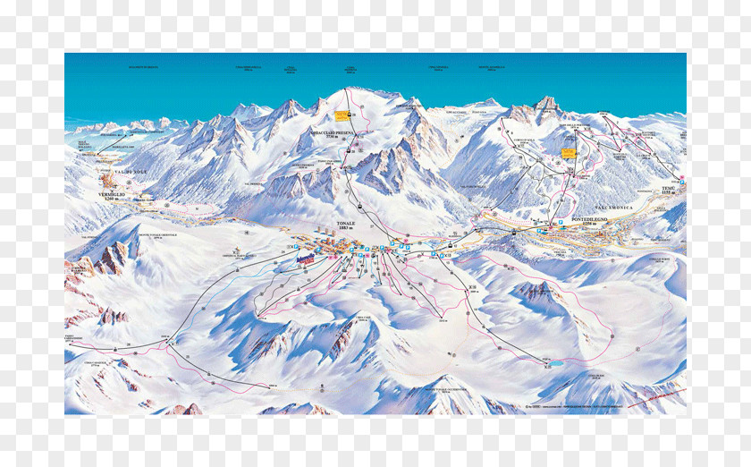 Adamello Ski Tonale Pass Val Di Sole Cable Car ResortPlenty Of Money Ghiacciaio Presena PNG