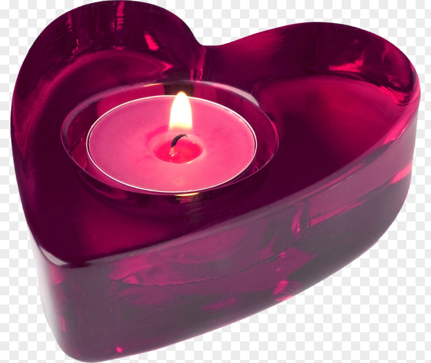 Candle Heart Light Valentine's Day PNG