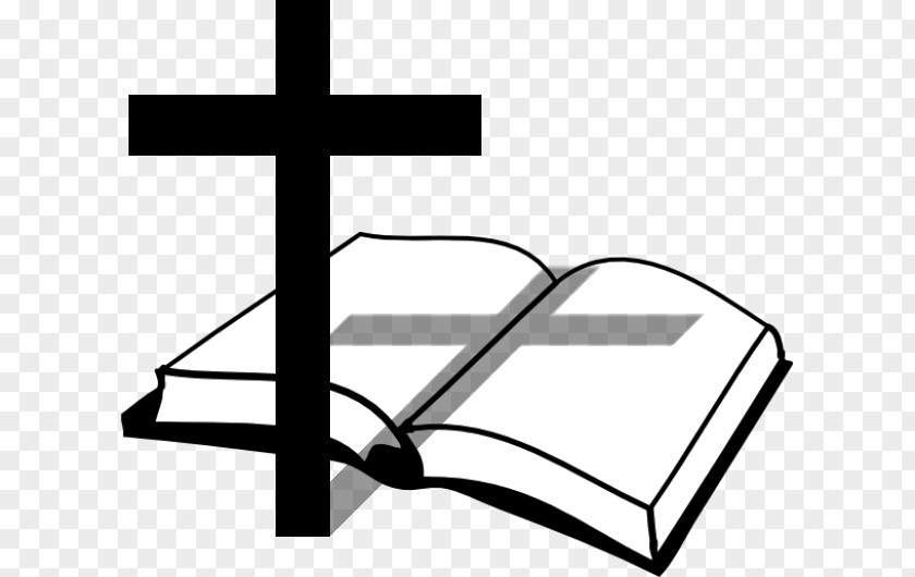 Cross And Bible Clipart Christian Church Clip Art PNG