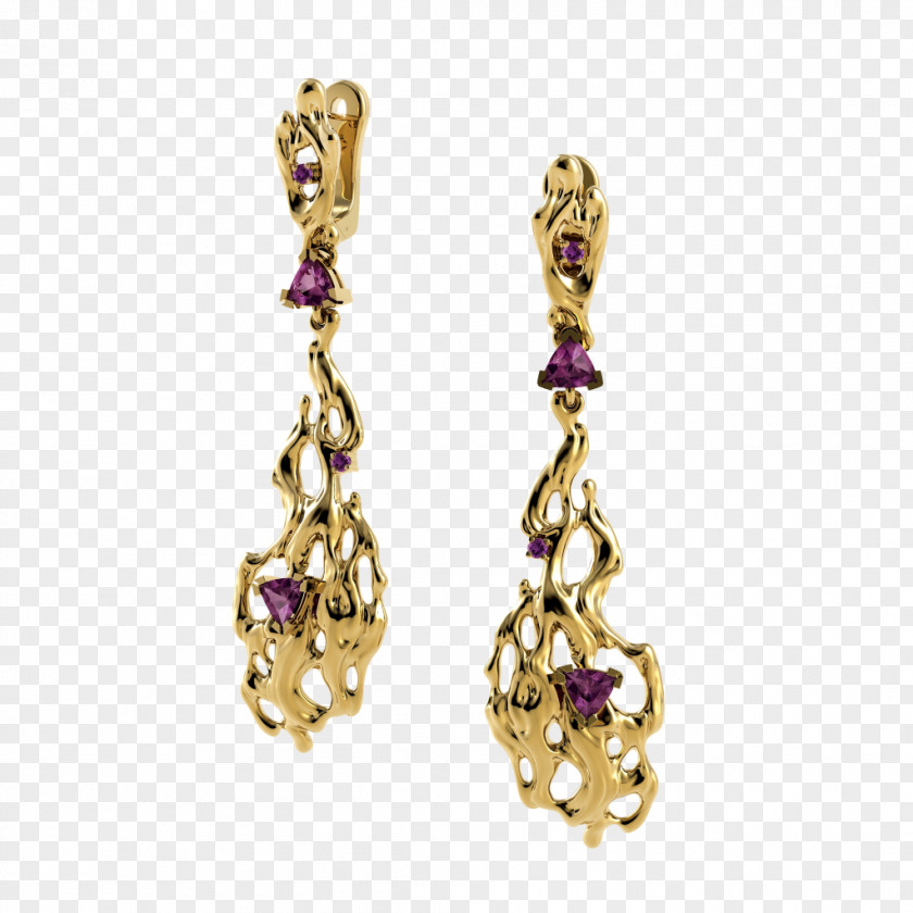 Jewelry Earring Jewellery Gemstone Gold Silver PNG