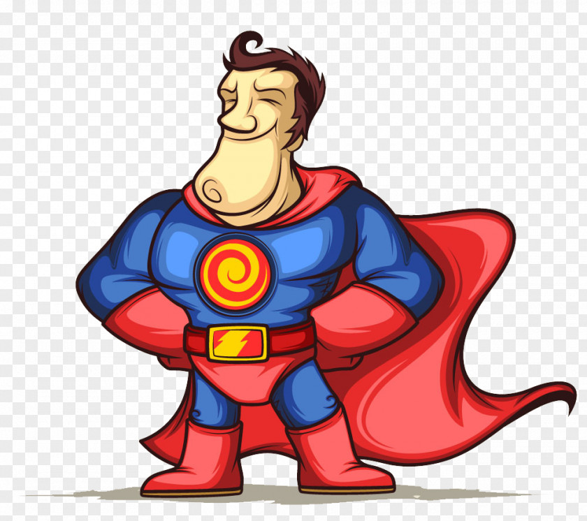 Cartoon Superman Clark Kent Comics Illustration PNG