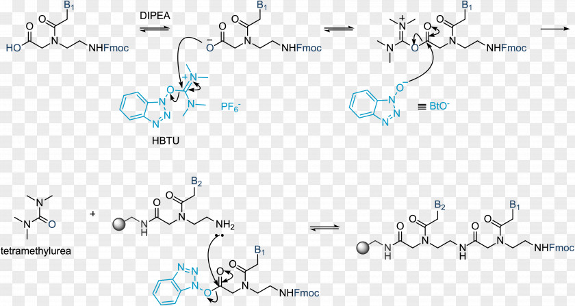 Peptide Synthesis HATU Solid-phase Nucleic Acid Hydroxybenzotriazole PNG