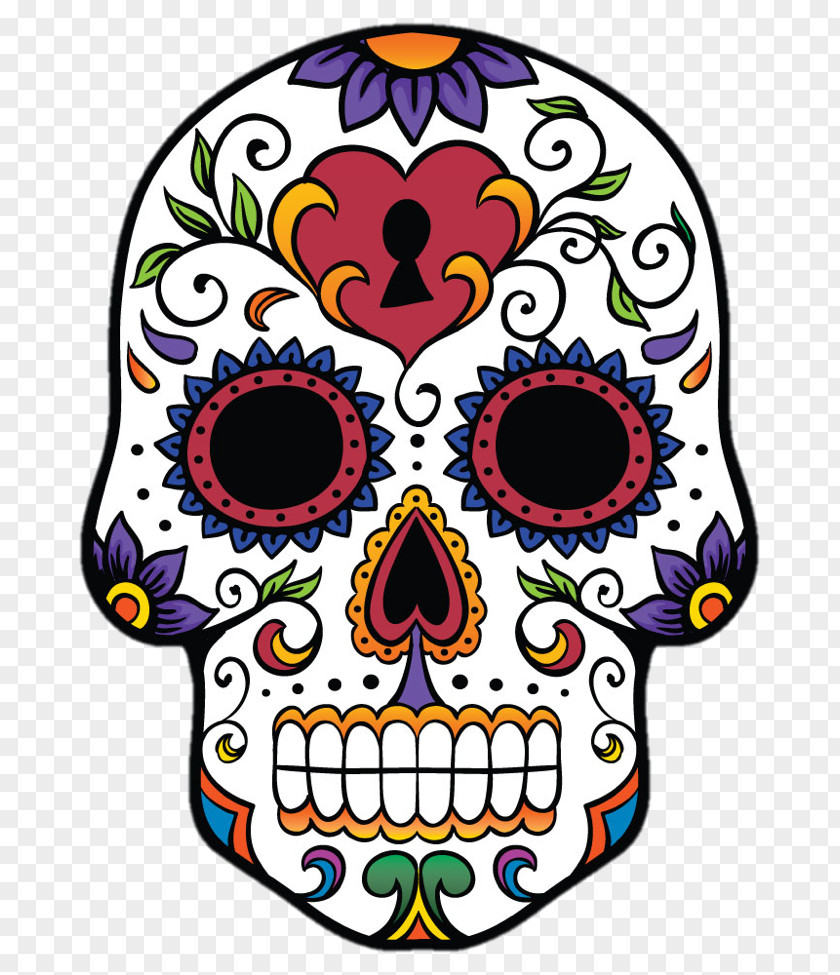 Skull Calavera Day Of The Dead Sticker Mexican Cuisine PNG