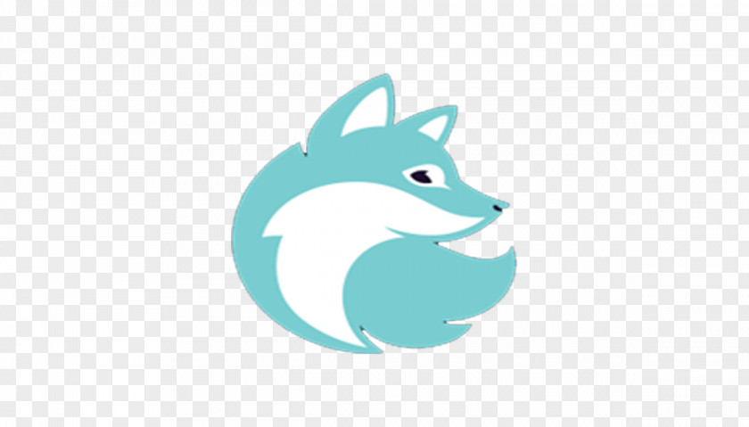 Blue Simple Fox Canidae Dog Logo Turquoise Pattern PNG