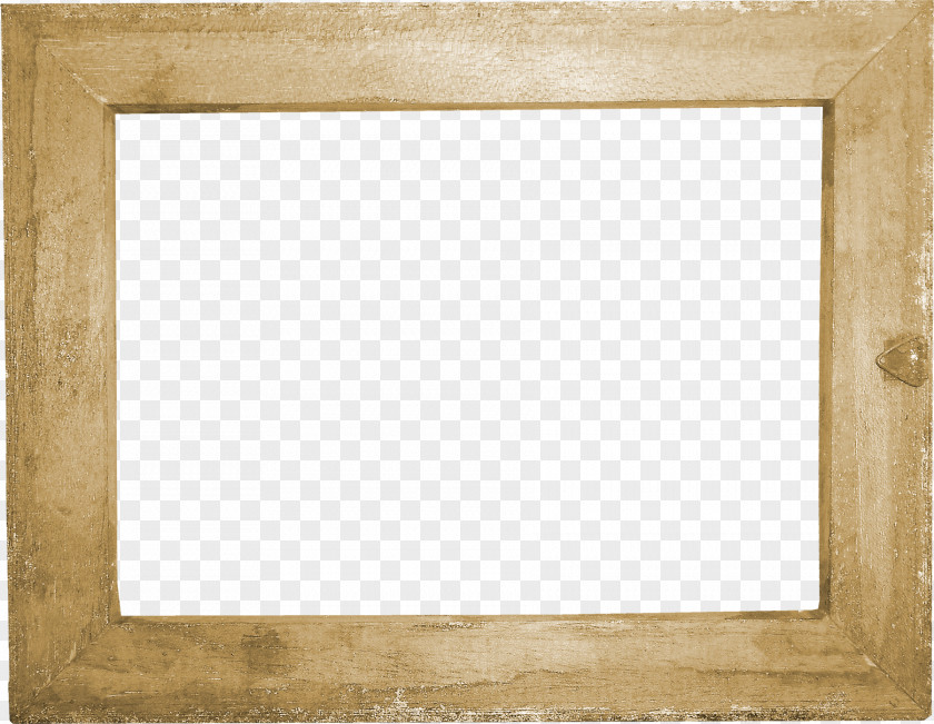 Brown Wood Frame Creative Square Picture Chessboard Pattern PNG