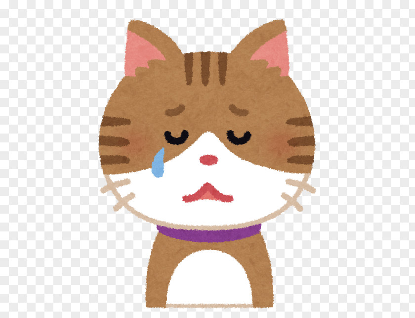 Crying Kitty Cat Food Pet Black PNG