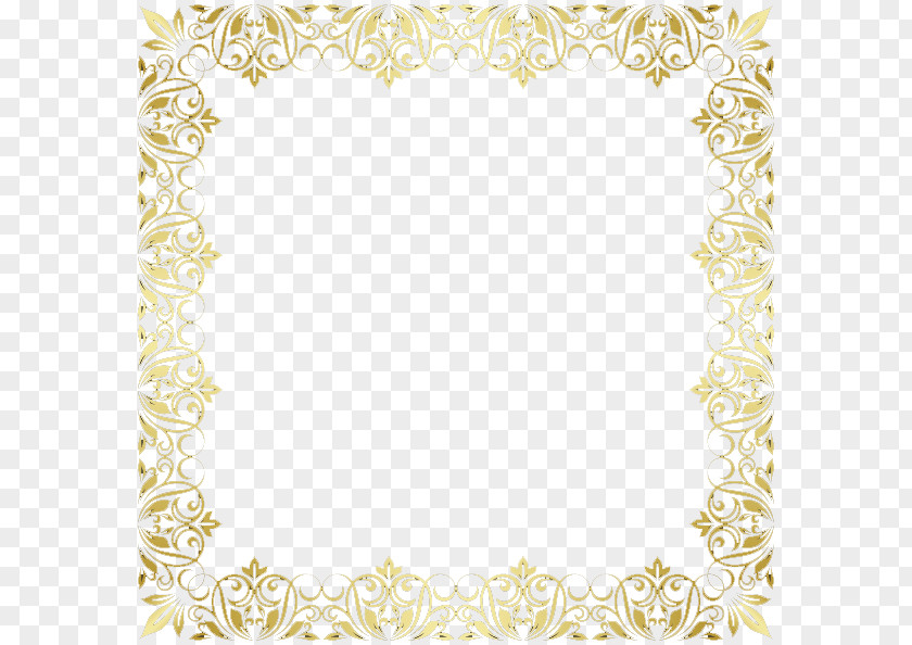European Gorgeous Gold Lace Yellow Placemat Area Pattern PNG