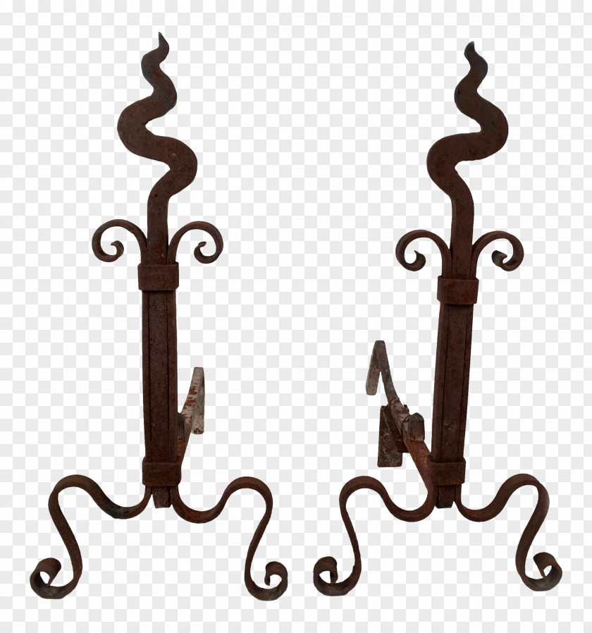Iron Andiron Wrought Dog Cast PNG