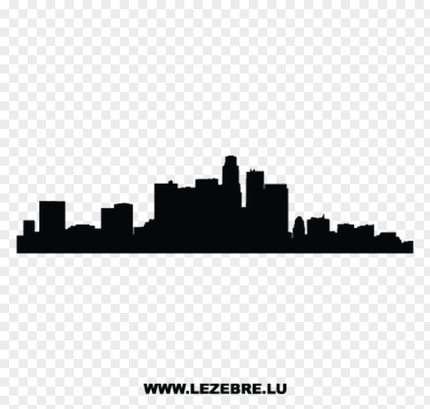 Los Angeles New York City Skyline Wall Decal Poster PNG