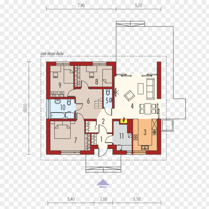 Plots House Projekt Room Terrace Gable Roof PNG