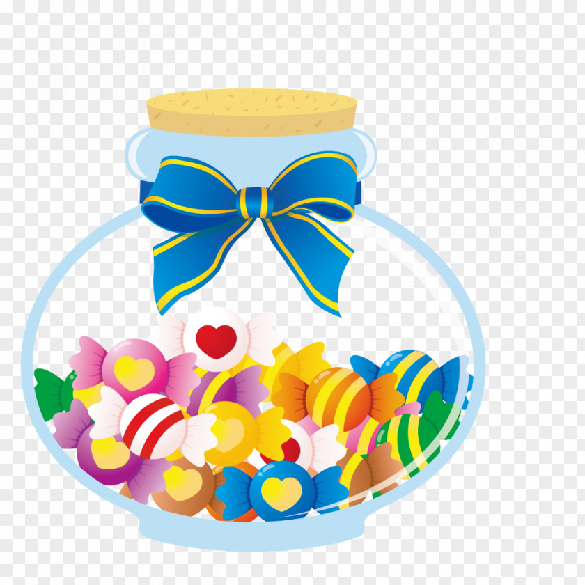 Round Bottle Filled Candy Clip Art PNG