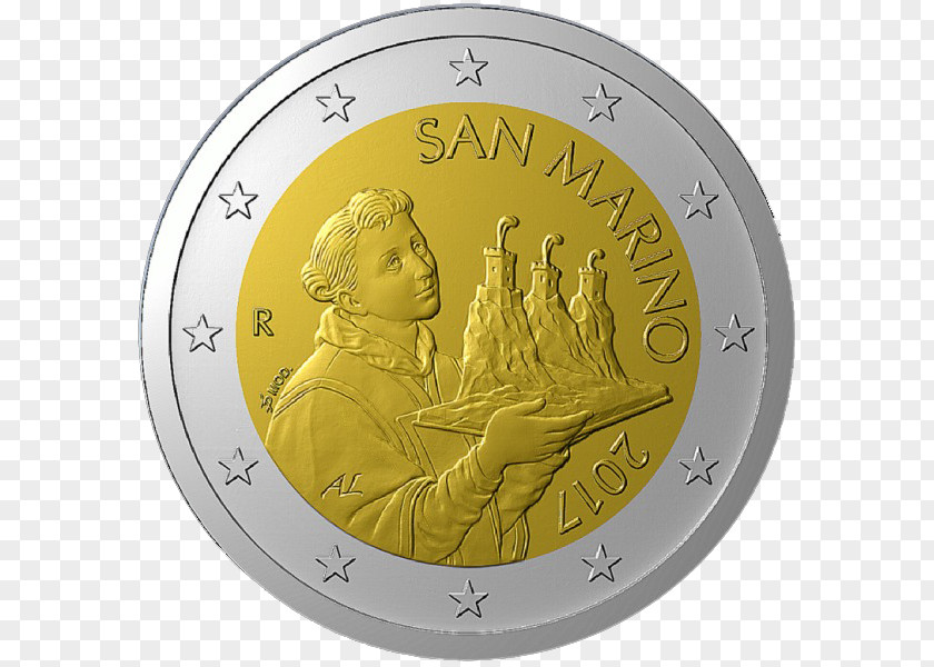 2 Euro Coin Coins 2017 Games Of The Small States Europe Commemorative PNG