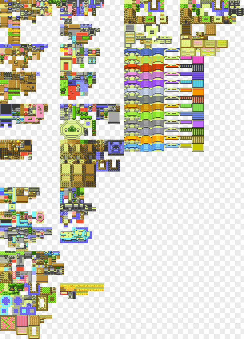Building Sprite Pokémon Gold And Silver HeartGold SoulSilver Red Blue Crystal Tile-based Video Game PNG