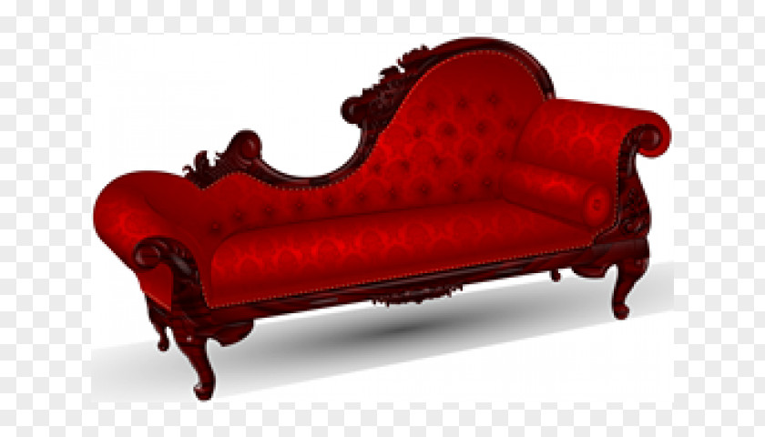 Chaise Longue Fainting Couch Victorian Era Furniture PNG