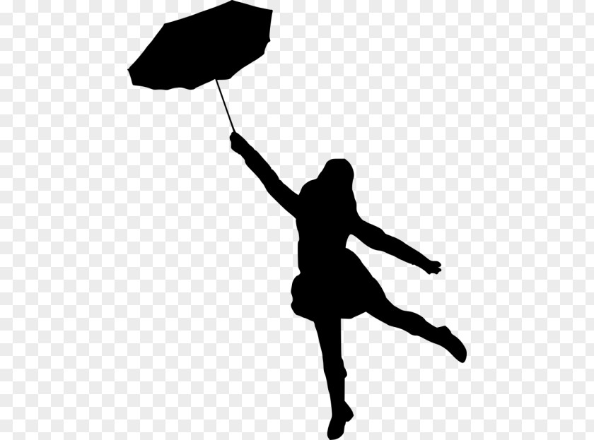 Silhouette Umbrella Drawing PNG