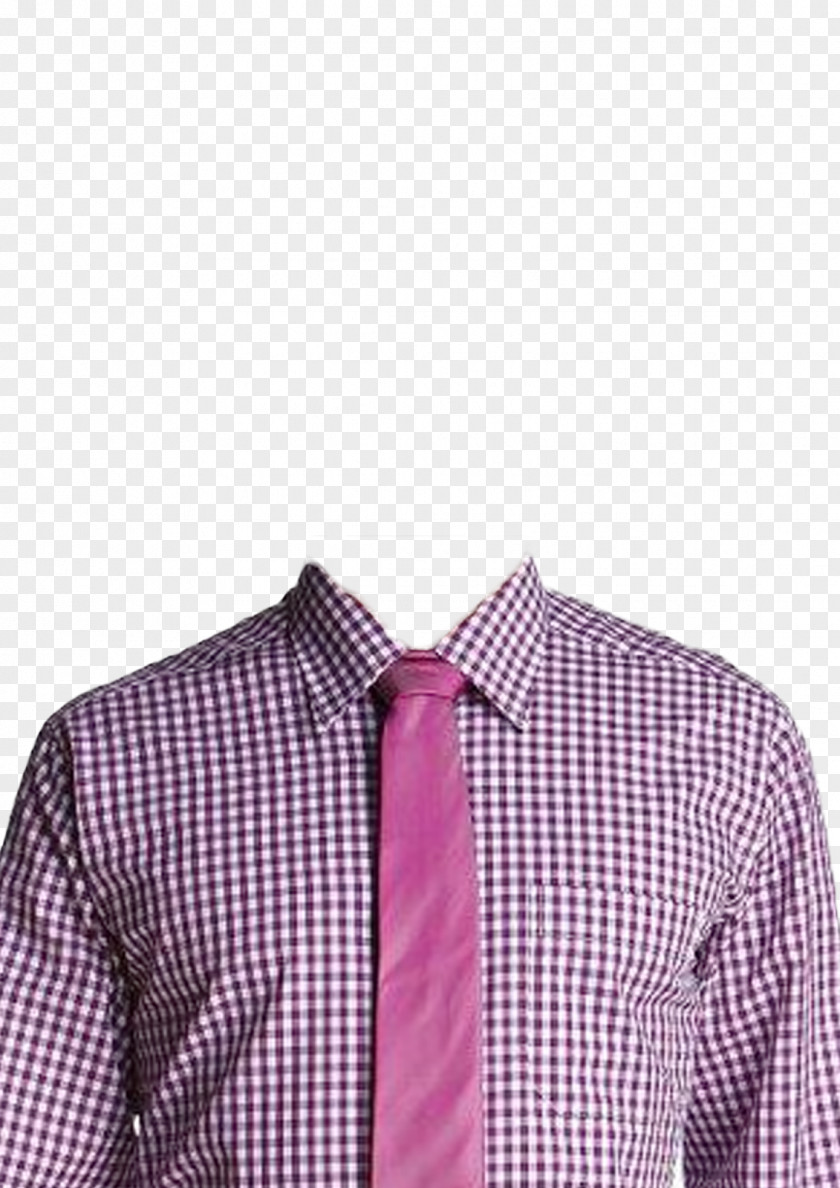 Dress Shirt Tartan Collar Full Plaid PNG