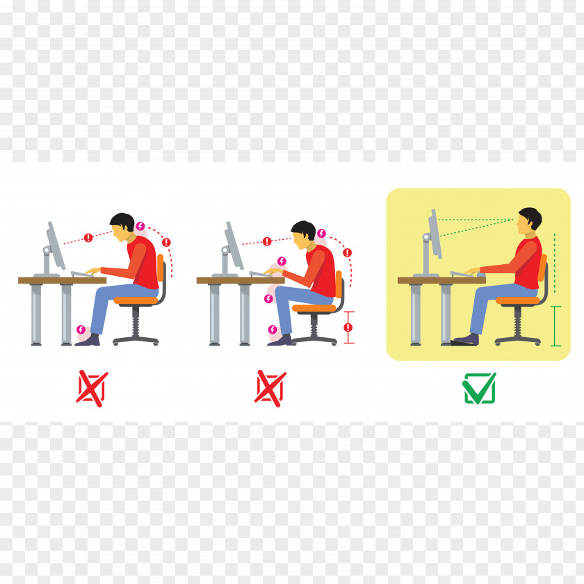 Standing Desk Sitting Office & Chairs Computer PNG