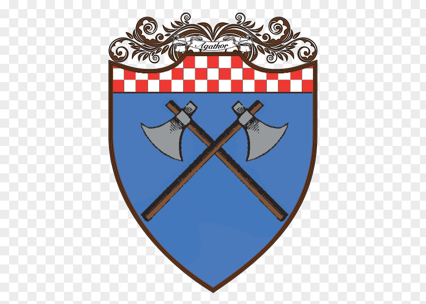Crest Crossed Axes Clip Art Bank Text Messaging H.F.M. 2 PNG