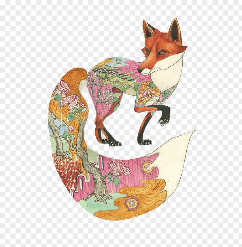 Pattern Fox Red Illustration PNG