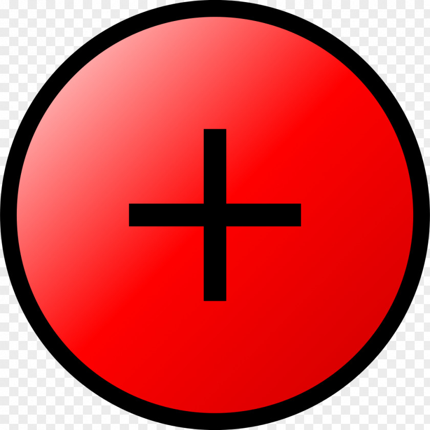 Red Cross Circle Plus And Minus Signs Symbol + Clip Art PNG