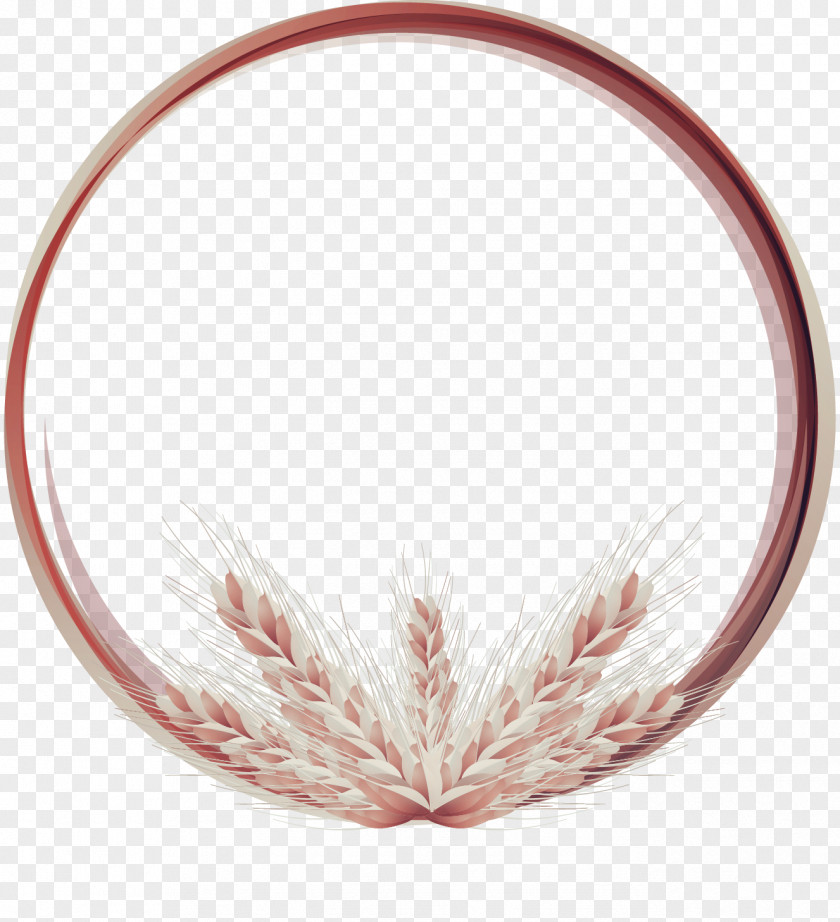 Vector Creative Wheat Ring Logo PNG