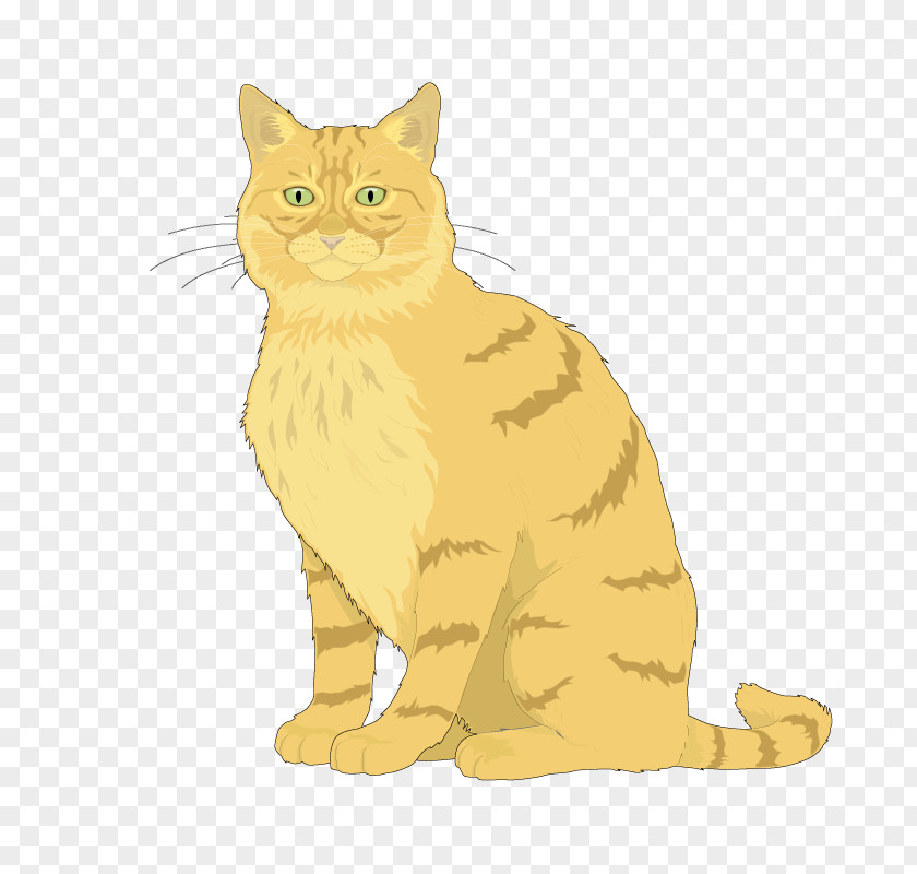 Yellow Cat Ragdoll Kitten Euclidean Vector Clip Art PNG