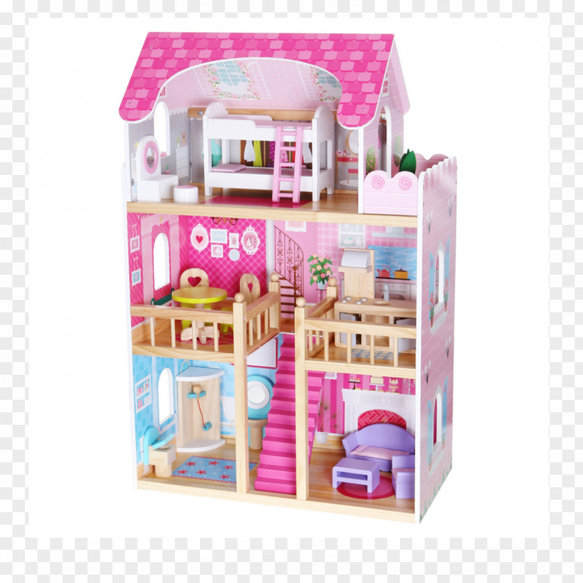 Toy Dřevěný Domek Pro Panenky ECO TOYS Dollhouse Drewniany Dla Lalek Rezydencja Malinowa Z Windą +2 Lalki Ecotoys PNG